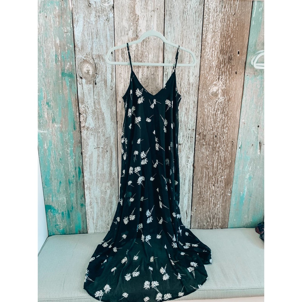a.n.a Floral Spaghetti Strap Dress Black Small - Picture 6 of 6